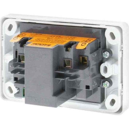 Clipsal 10 Amp CLASSIC C2000 Double Internal Powerpoint With Built In 30mA RCD White - Default Title (C2025RCD30WE)