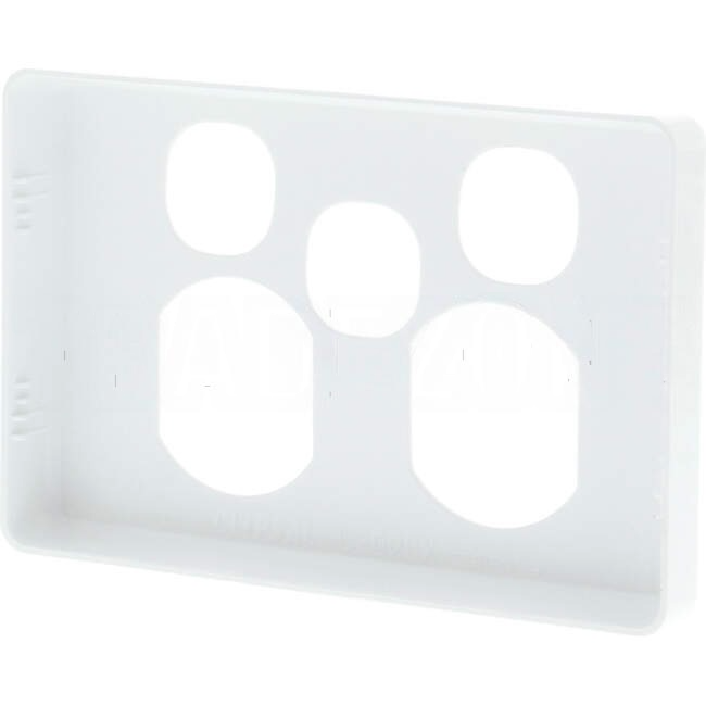 Clipsal CLASSIC C2000 Double Internal Powerpoint Cover Plate With Extra Switch Aperture White