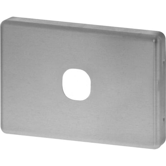 Clipsal 1 Gang CLASSIC C2000 Switch Cover Plate Brushed Aluminium