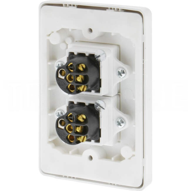 Clipsal 10 Amp 2 Gang CLASSIC C2000 Vertical Internal Waterproof IP66 Rocker Switch White