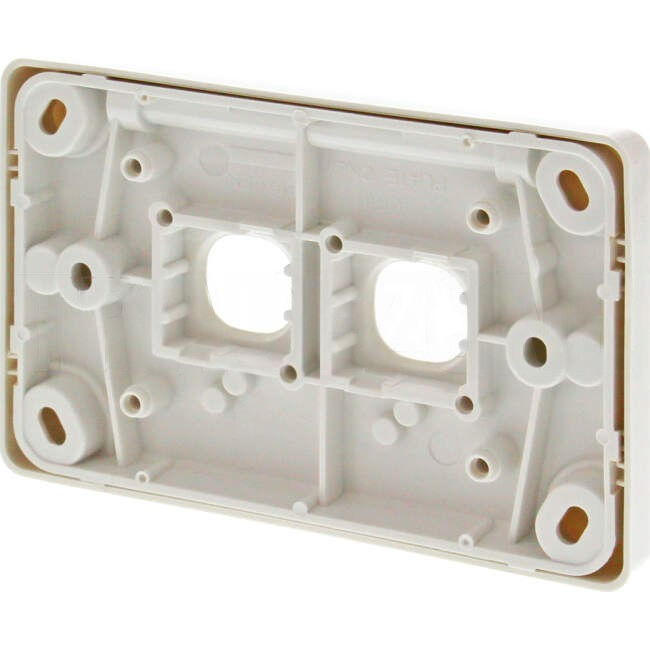 Clipsal 2 Gang CLASSIC C2000 Grid Plate & Surround Standard Cover White