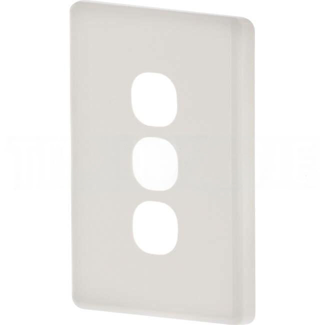 Clipsal 3 Gang C2000 Series Switch Cover Plate White