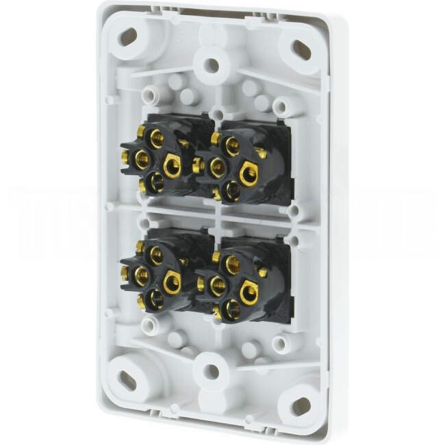 Clipsal 10 Amp CLASSIC C2000 4 Gang Vertical Internal Rocker Switch White