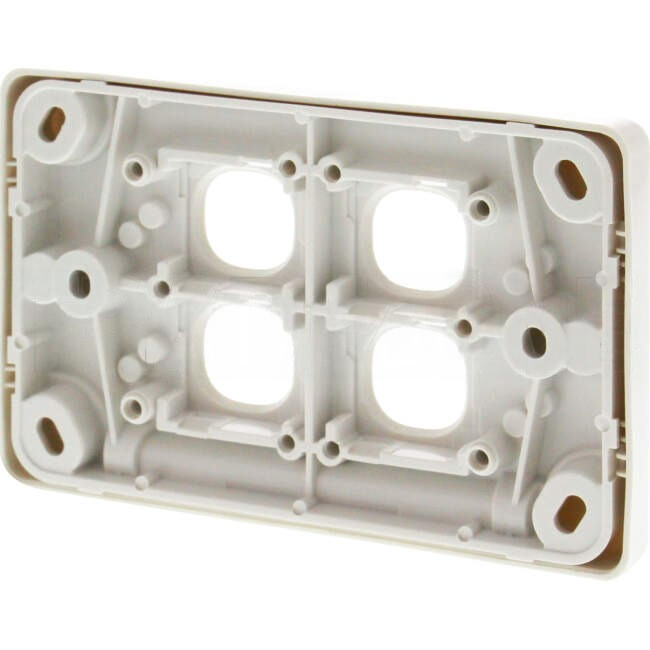 Clipsal 4 Gang CLASSIC C2000 Grid Plate & Surround Standard Cover White