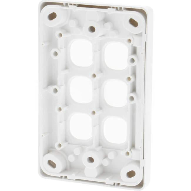 Clipsal 6 Gang CLASSIC C2000 Grid Plate & Surround Standard Cover White