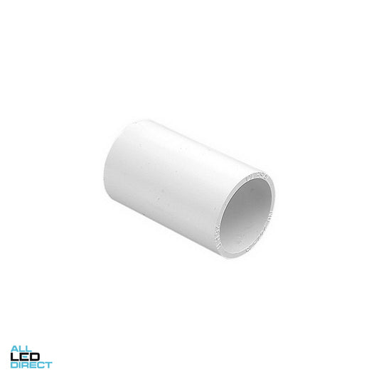 Clipsal 20mm Medium Duty Plain to Plain Conduit Coupling White