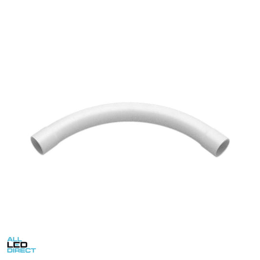 Clipsal 50mm 90 Degree Sweeping Communications Conduit Bend 320mm Radius White To Suit 50mm OD Pipe