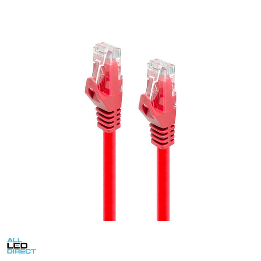 Serveredge 1 Metre CAT6 Patch Lead Red ALL LED Direct