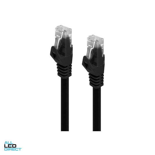 Serveredge 5 Metre CAT6 Patch Lead Black ALL LED Direct