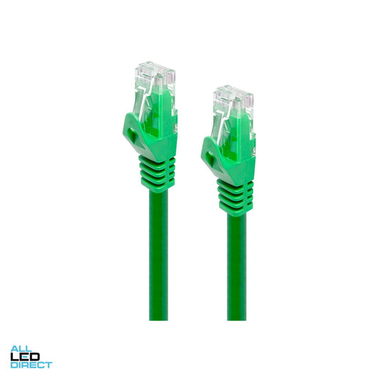 Serveredge 10 Metre CAT6 Patch Lead Green ALL LED Direct