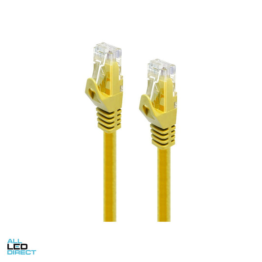 Serveredge 10 Metre CAT6 Patch Lead Yellow ALL LED Direct