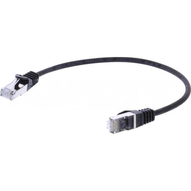 Serveredge 0.3 Metre RJ45 CAT6A S/FTP Thin Patch Lead Black