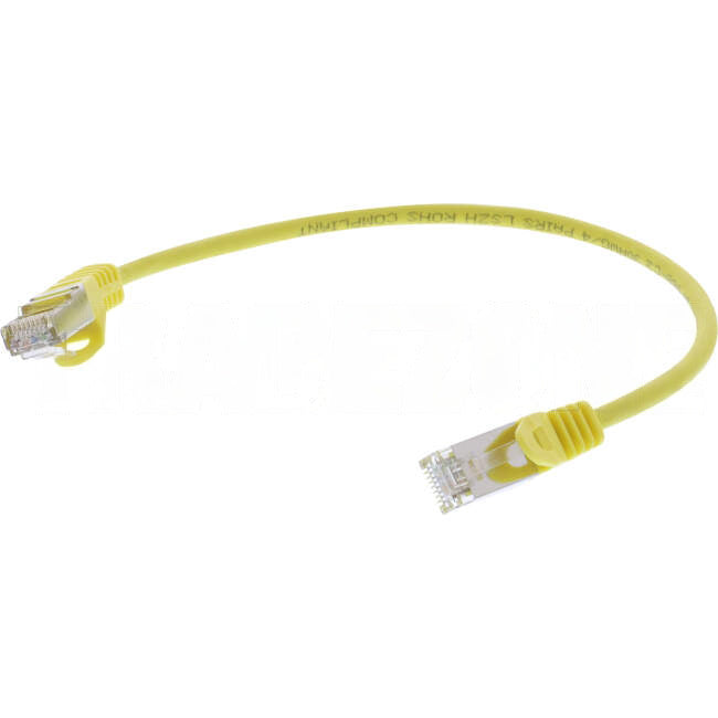 Serveredge 0.3 Metre RJ45 CAT6A S/FTP Thin Patch Lead Yellow