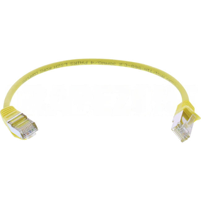 Serveredge 0.3 Metre RJ45 CAT6A S/FTP Thin Patch Lead Yellow