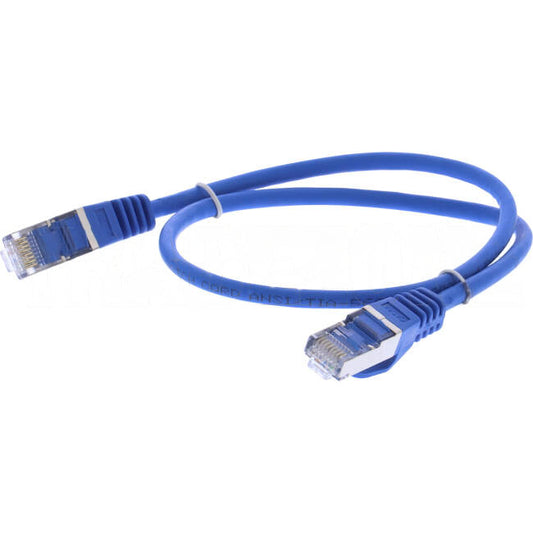 Serveredge 0.5 Metre RJ45 CAT6A S/FTP Thin Patch Lead Blue