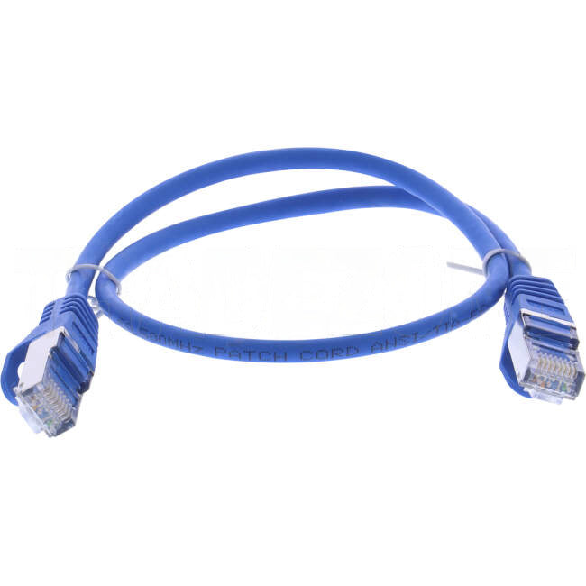 Serveredge 0.5 Metre RJ45 CAT6A S/FTP Thin Patch Lead Blue