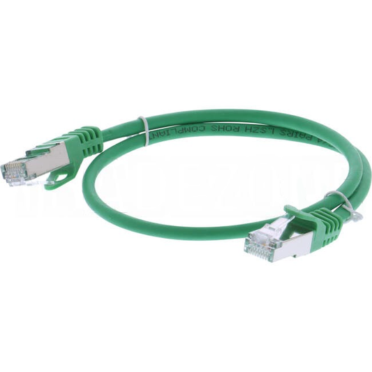 Serveredge 0.5 Metre RJ45 CAT6A S/FTP Thin Patch Lead Green