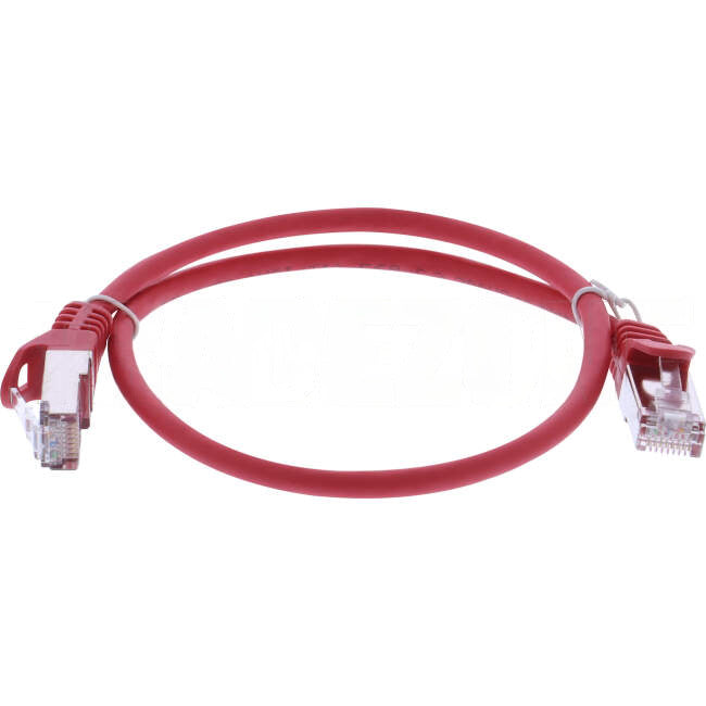 Serveredge 0.5 Metre RJ45 CAT6A S/FTP Thin Patch Lead Red