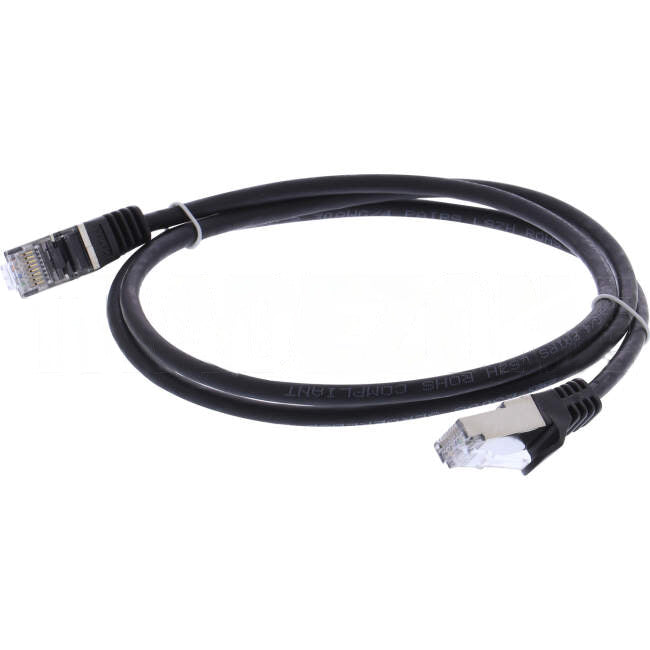 Serveredge 1 Metre RJ45 CAT6A S/FTP Thin Patch Lead Black