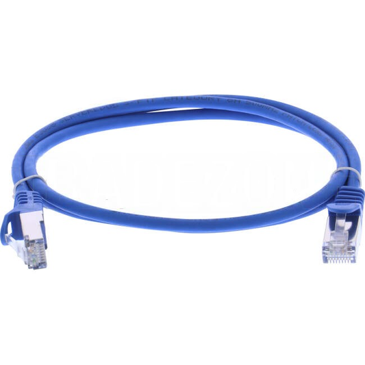 Serveredge 1 Metre RJ45 CAT6A S/FTP Thin Patch Lead Blue