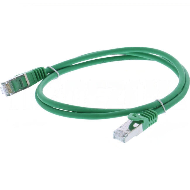 Serveredge 1 Metre RJ45 CAT6A S/FTP Thin Patch Lead Green