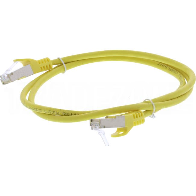 Serveredge 1 Metre RJ45 CAT6A S/FTP Thin Patch Lead Yellow