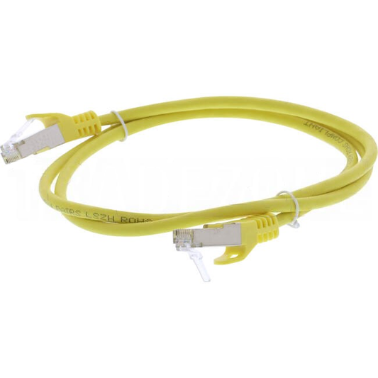 Serveredge 1 Metre RJ45 CAT6A S/FTP Thin Patch Lead Yellow