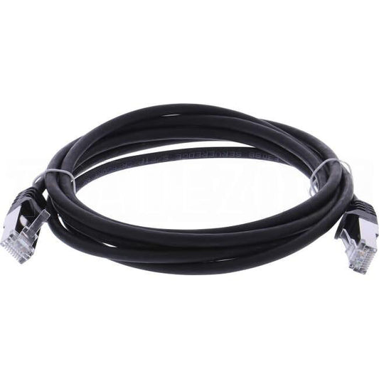 Serveredge 2 Metre RJ45 CAT6A S/FTP Thin Patch Lead Black