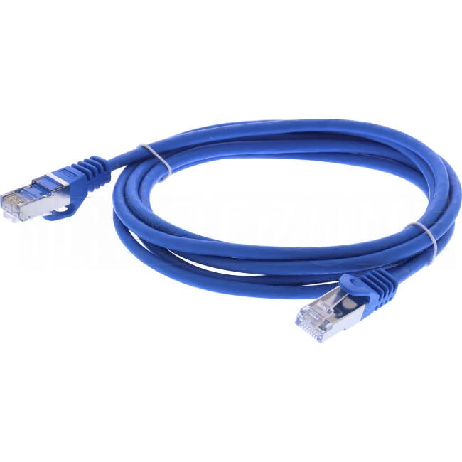 Serveredge 2 Metre RJ45 CAT6A S/FTP Thin Patch Lead Blue