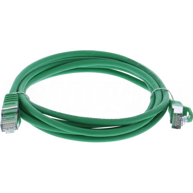 Serveredge 3 Metre RJ45 CAT6A S/FTP Thin Patch Lead Green