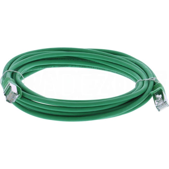 Serveredge 5 Metre RJ45 CAT6A S/FTP Thin Patch Lead Green