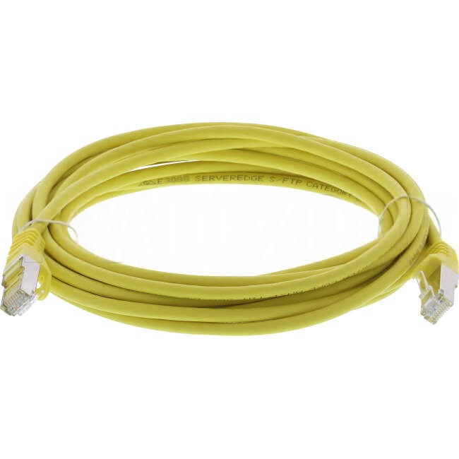 Serveredge 5 Metre RJ45 CAT6A S/FTP Thin Patch Lead Yellow