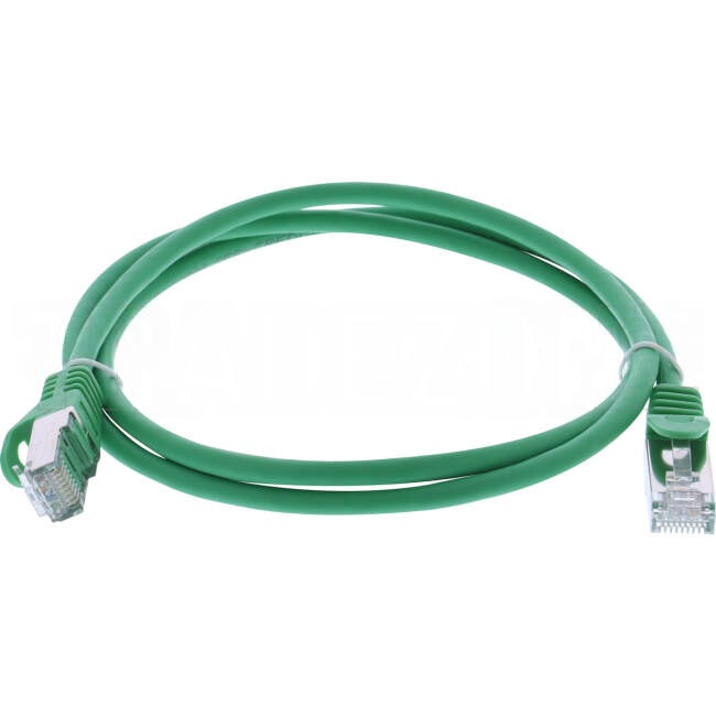 Serveredge 1.5 Metre RJ45 CAT6A S/FTP Thin Patch Lead Green