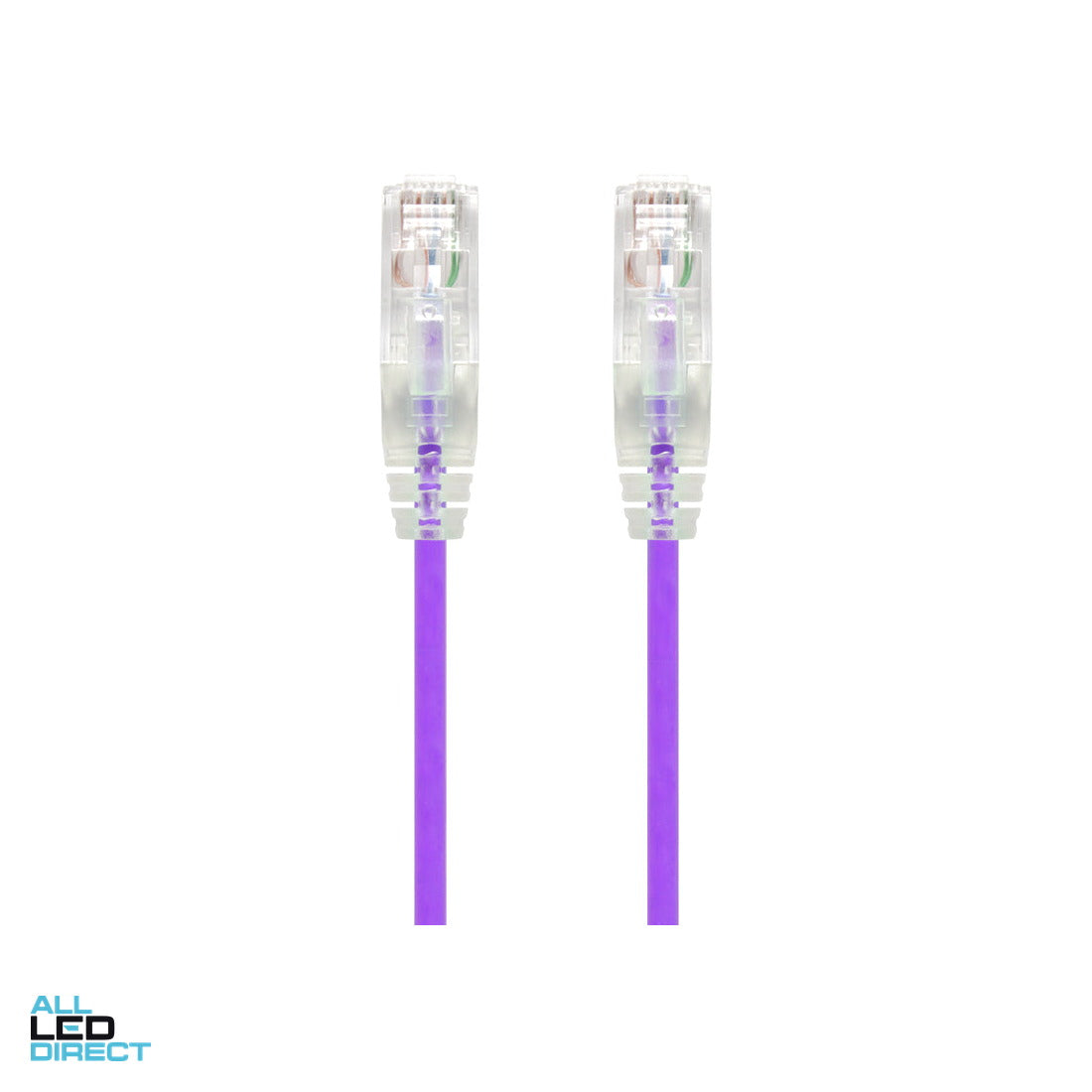 Serveredge 3m Purple Ultra Slim Cat6 Network Cable Patch Lead, UTP, 28AW ALL LED Direct