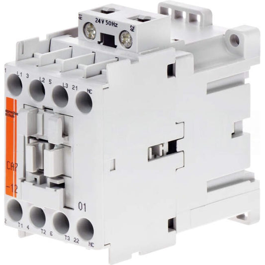 NHP 7 Amp to 32 Amp 3 Pole 5.5kW Contactor With 24 Volt AC Coil & 1 x N/C Auxiliary Contact