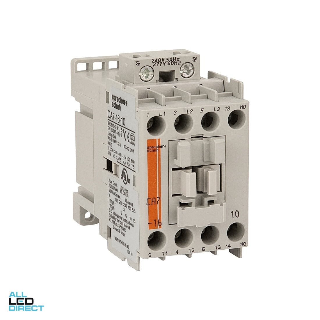 NHP 9 Amp to 32 Amp 3 Pole 7.5kW Contactor With 24 Volt AC Coil & 1 x N/C Auxiliary Contact ALL LED Direct