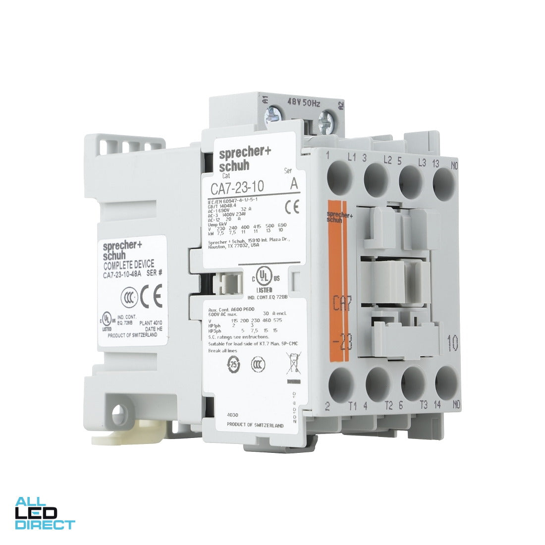 NHP 12 Amp to 32 Amp 3 Pole 11kW Contactor With 24 Volt AC Coil & 1 x N/O Auxiliary Contact ALL LED Direct