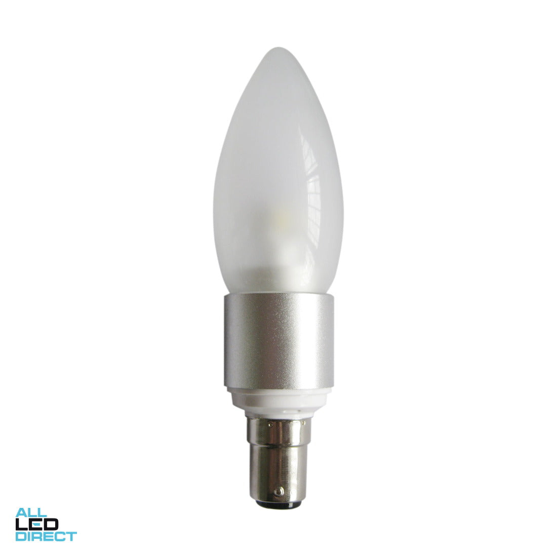 CLA 4 W Frosted Candle LED Globe With SBC/B15 Connection 5000 K ALL LED Direct