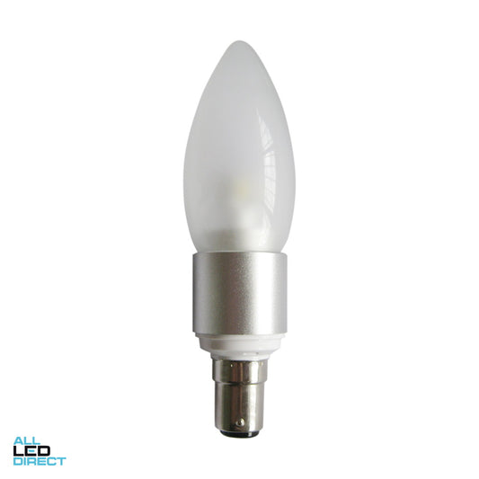CLA 4 W Frosted Candle LED Globe With SBC/B15 Connection 5000 K ALL LED Direct