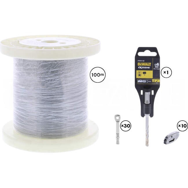 Gripple 2mm 100 Metre Catenary Wire Kit