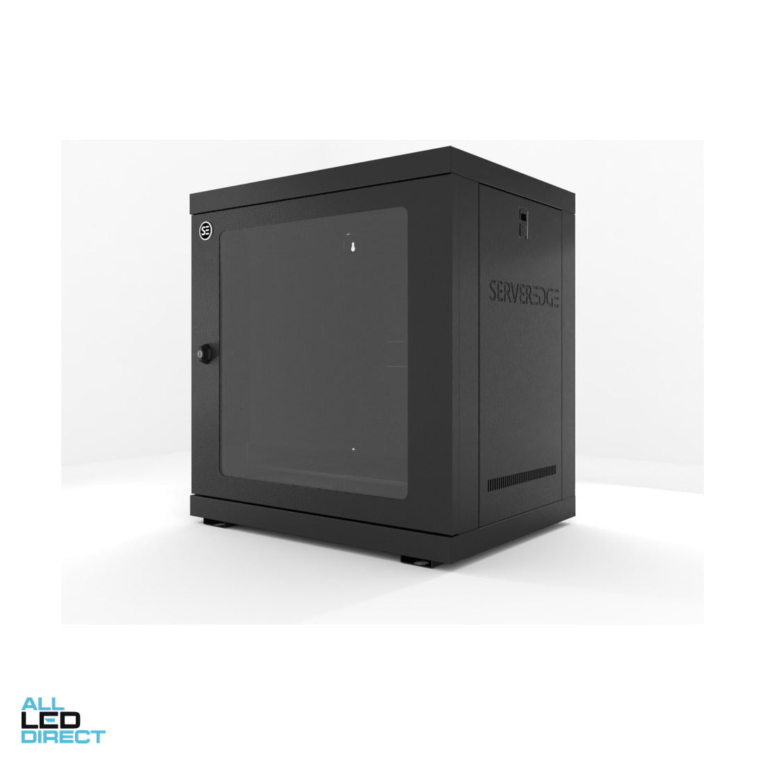 Serveredge 12RU 600mm x 450mm x 650mm Fully Assembled Wall Mounted Server Cabinet ALL LED Direct