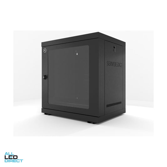 Serveredge 12RU 600mm x 450mm x 650mm Fully Assembled Wall Mounted Server Cabinet ALL LED Direct