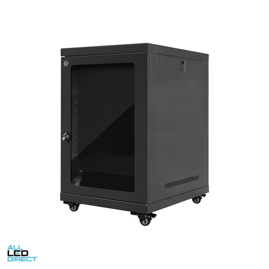 Serveredge 15RU 600mm Wide x 600mm x 855mm Deep Wall Mount Server Cabinet with Wheels Fitted ALL LED Direct