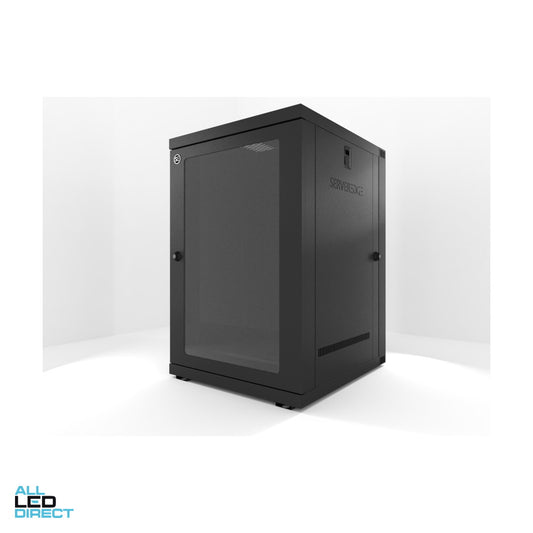 Serveredge 18RU 600mm x 700mm x 903mm Deep Swing Frame Wall Mount Cabinet ALL LED Direct