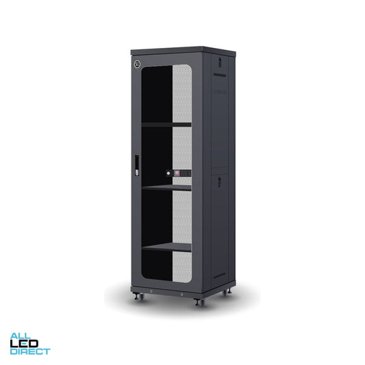 Serveredge 37RU 600mm x 600mm x 1837mm Fully Assembled Free Standing Server Cabinet ALL LED Direct