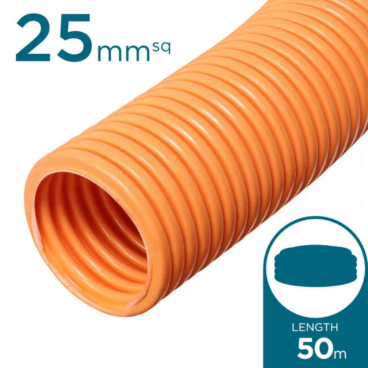 APP 25mm Corrugated Conduit Heavy Duty 50 Metre - Green Star Certified