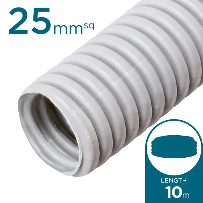 GTS 25mm Corrugated Conduit Medium Duty 10 Metre