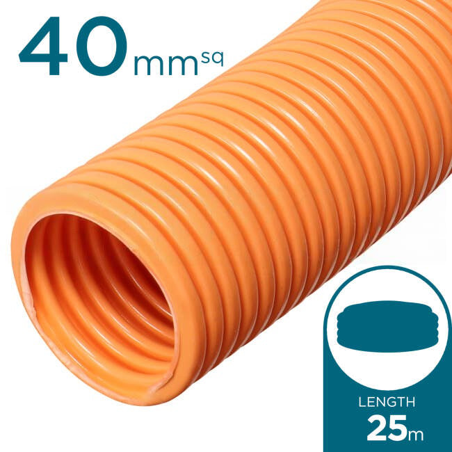 APP 40mm Corrugated Conduit Heavy Duty 25 Metre - Green Star Certified