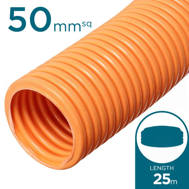 APP 50mm Corrugated Conduit Heavy Duty 25 Metre - Green Star Certified