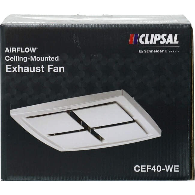 Clipsal 287mm x 287mm Centrifugal Square Exhaust Fan Suitable For 150mm Duct